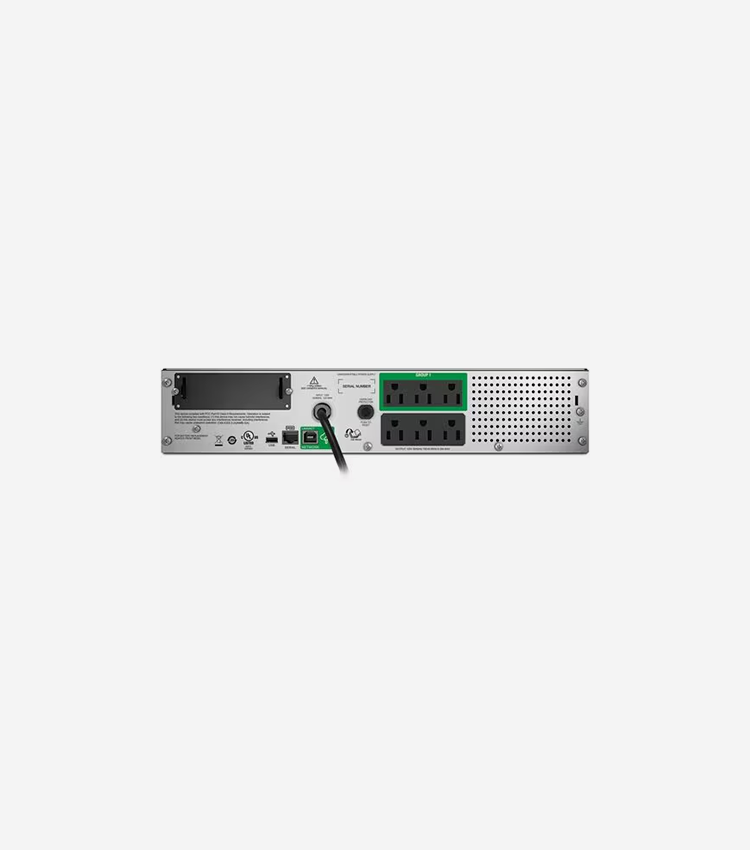APC by Schneider Electric Smart-UPS 750VA RM 2U 120V with SmartConnect - 2U Rack-mountable - 3 Hour Recharge - 5 Minute Stand-by - 120 V Input - 120 V AC Output - Sine Wave - 6 x NEMA 5-15R - 6 x Battery/Surge Outlet