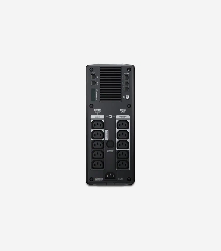 APC by Schneider Electric Back-UPS RS BR1500GI 1500VA Tower UPS - Tower - 8 Hour Recharge - 230 V AC Output - Stepped Sine Wave - Serial Port - 12 x Battery/Surge Outlet